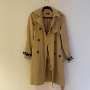 Top Shop Trench Coat with Leather Buckle detail
